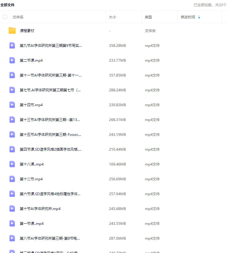 一元AI字体研究所第3期课程